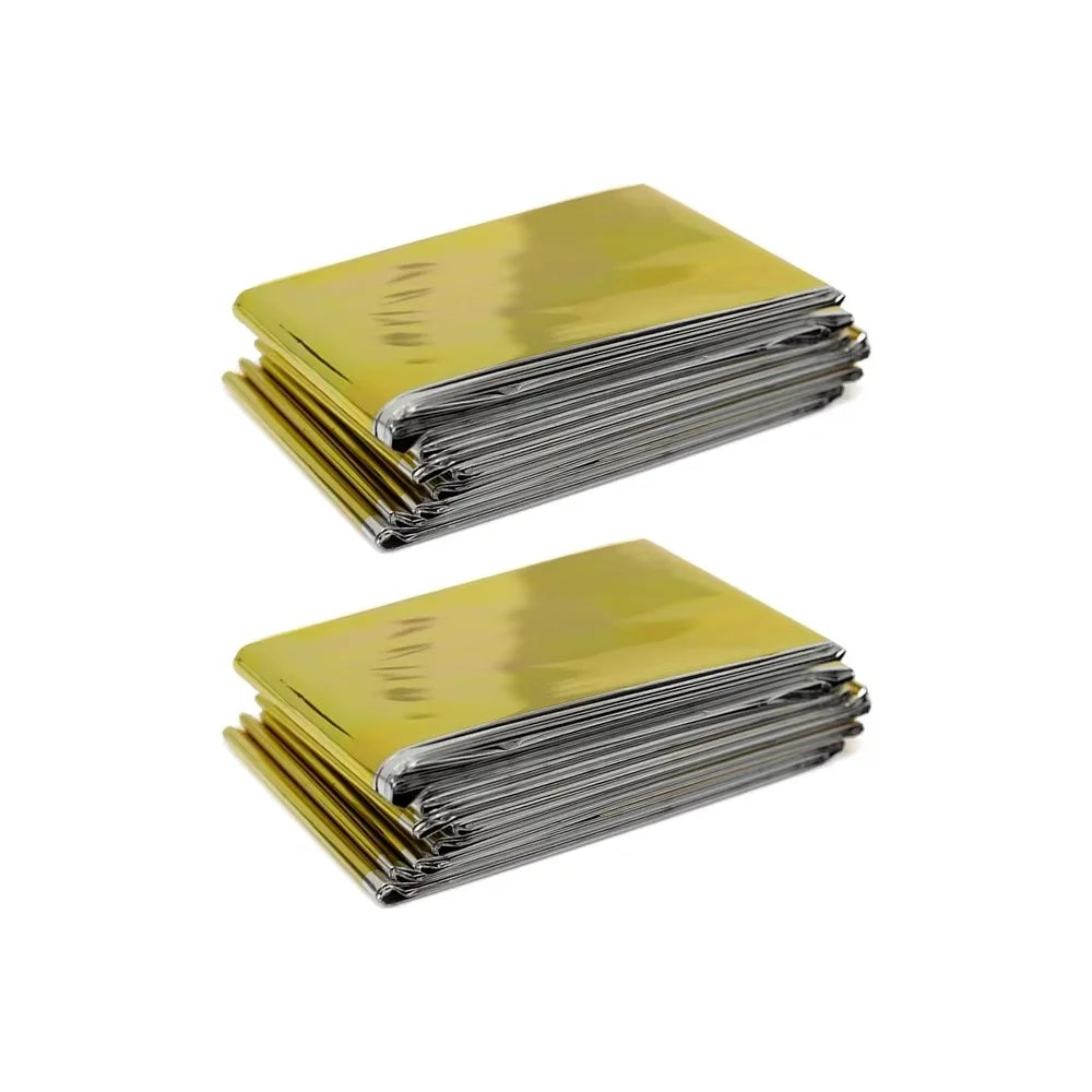 15-1Pcs Emergency Thermal Blanket Folding Waterproof Windproof Sunshade Rescue Blanket Outdoor Survive First Aid Camping Mat Pad