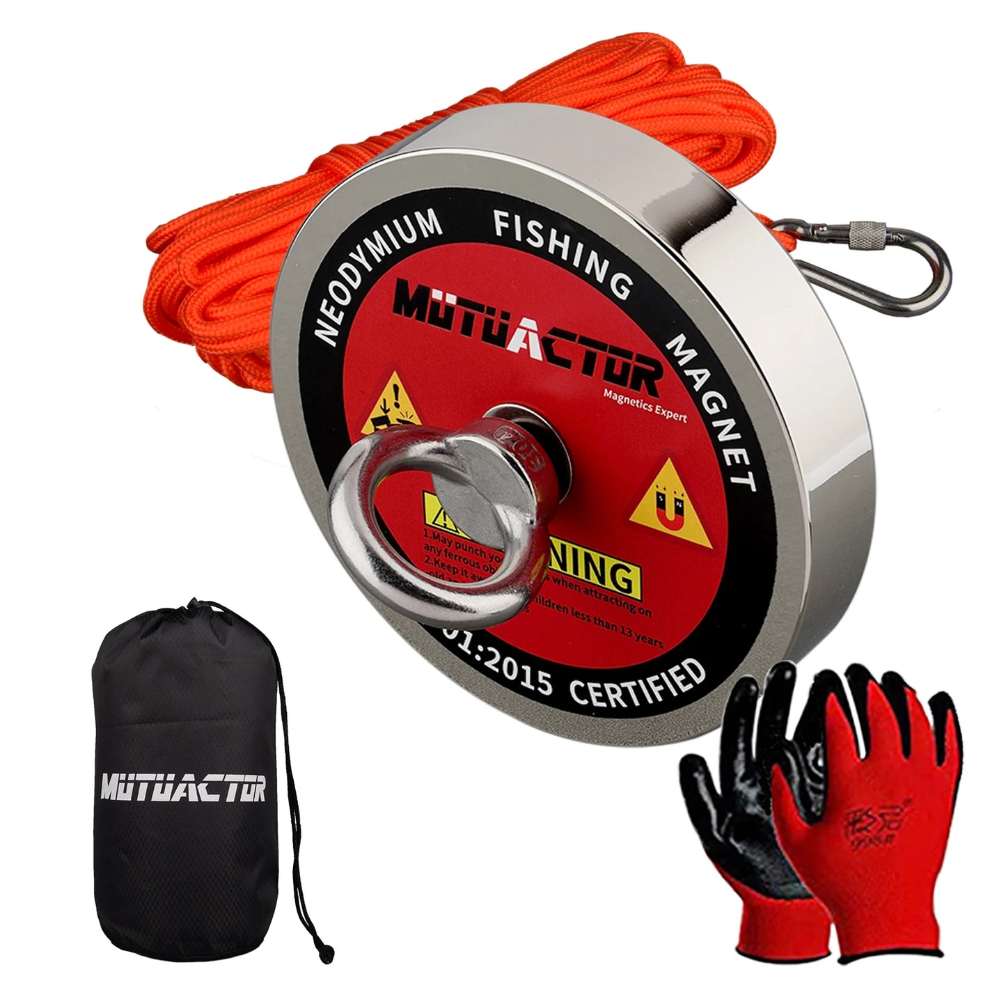 Strong Fishing Magnet 400LBS/700LBS/1000lbs Underwater Searching Salvage Magnets N52 Neodymium Permanent Rear Earth 20m Rope