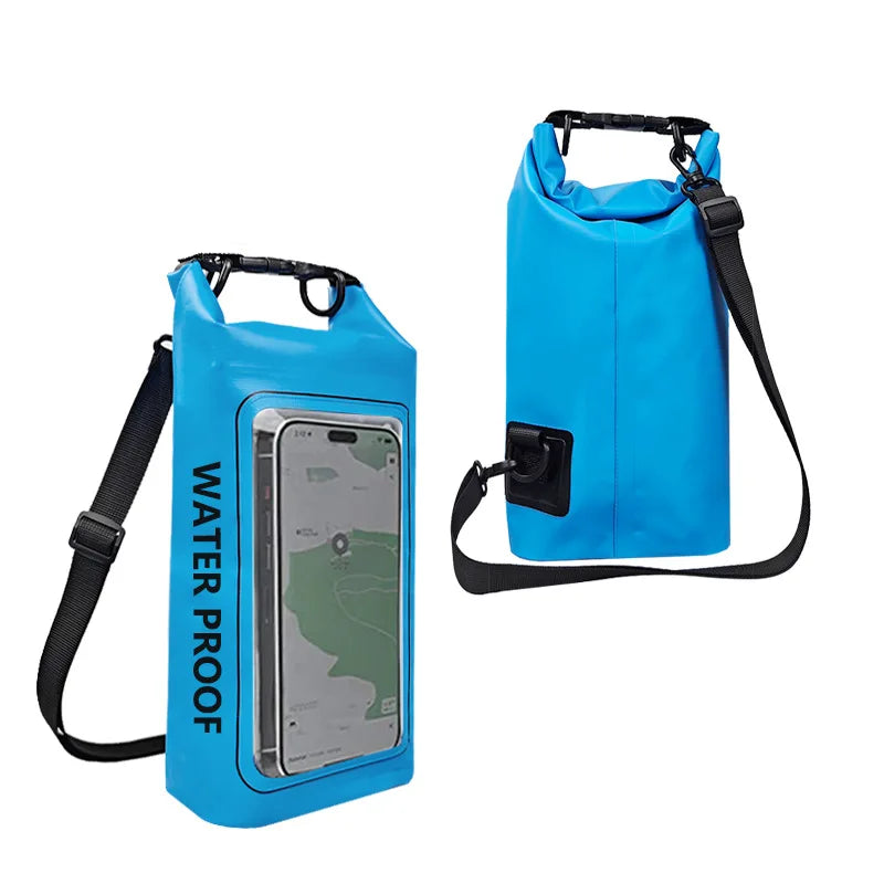 2L Waterproof Dry Bag Phone Pouch Touch Screen Protection Outdoor Beach Kayak Camping Diving Swimming Water Sports Boating Gear