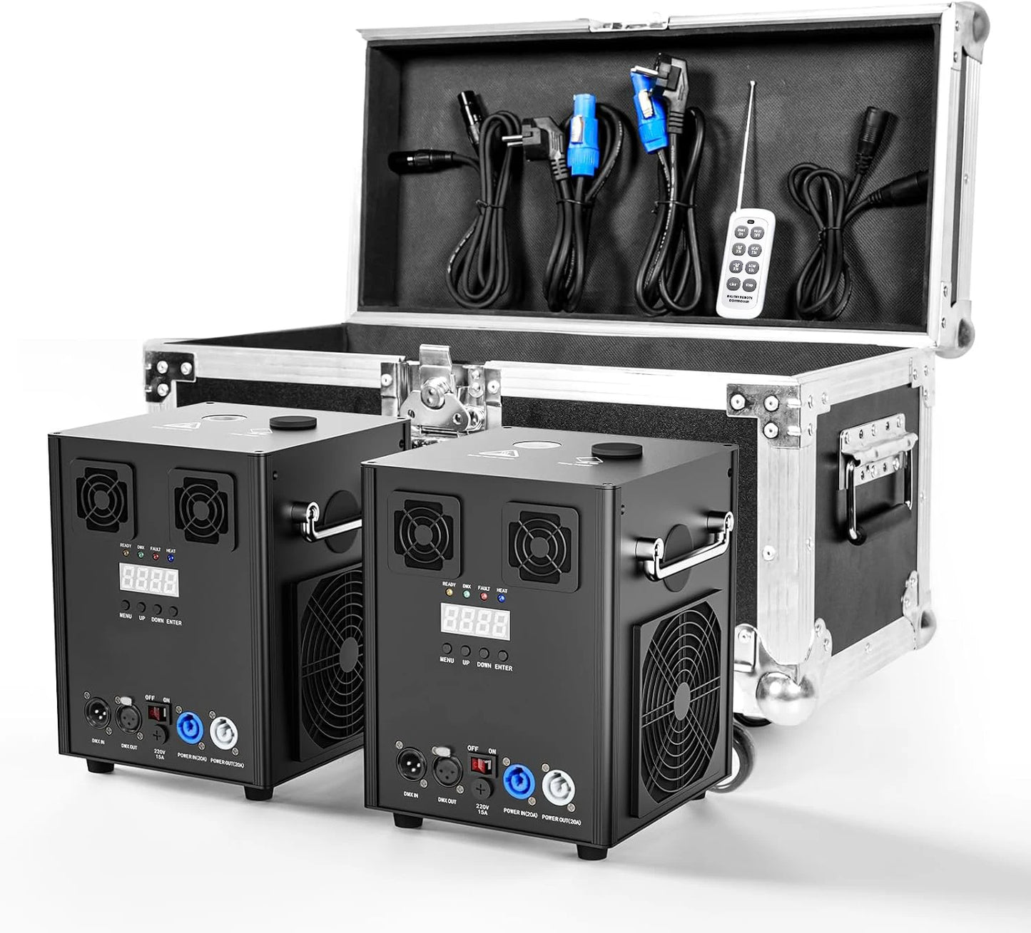 Fieryzeal 700W Cold Sparks Machine with Flightcase Indoor/Outdoor Electronic Flower Spraying Machine DJ Party Firework Machine