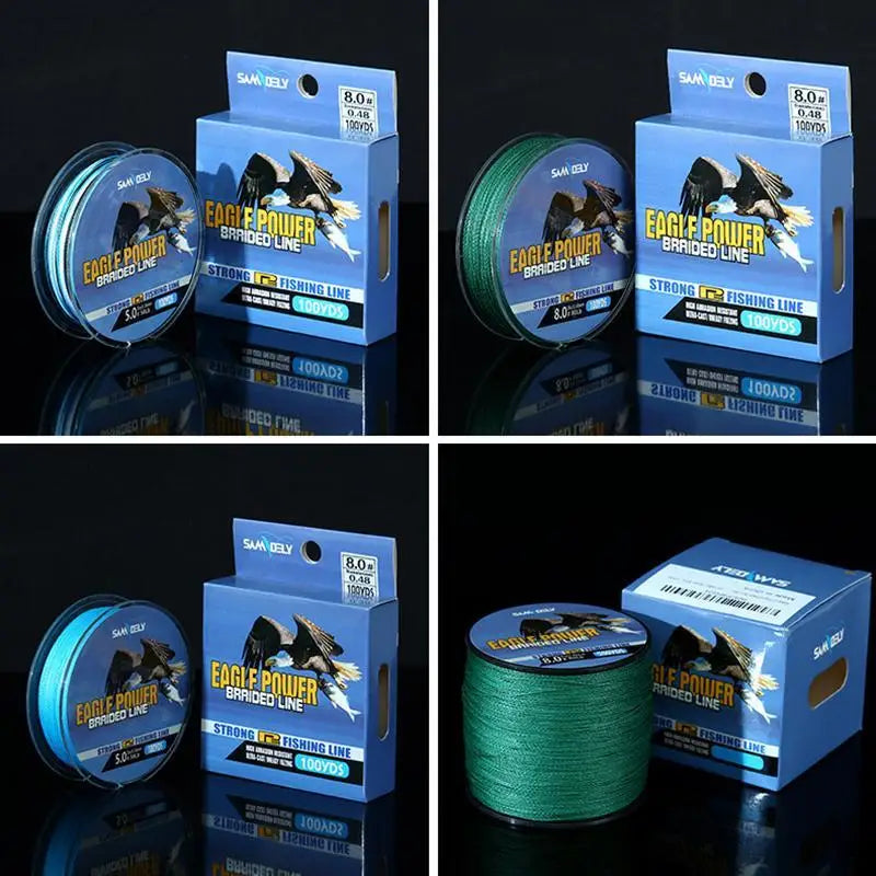Lure Fishing Line Braided Fishing Line High-Strength PE Line Super Tensile Strength Low Stretch Anti-Winding for Sea River Lake