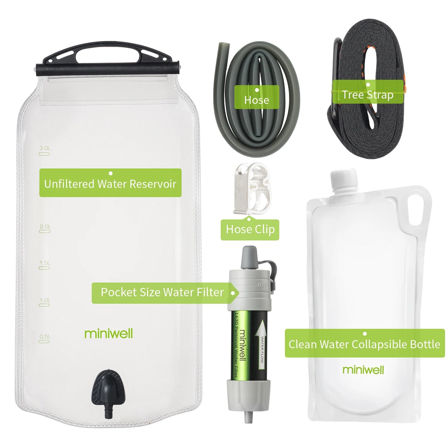 miniwell L630 portable Water Filter equipment for military survival kits