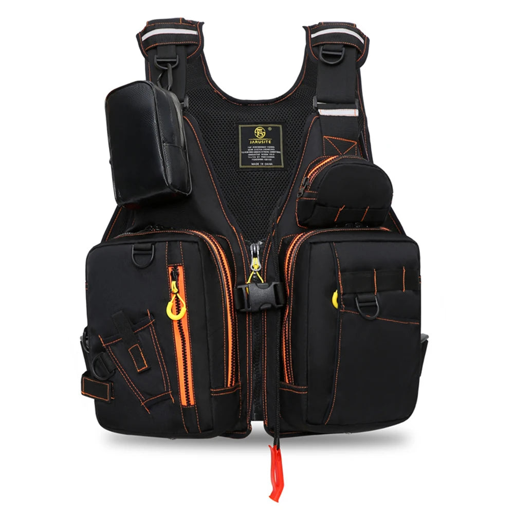 Multi-Functional Life Jacket Vest For Outdoor Fishing A Must-Have For Safety Multiple Pockets For Storage Buoyant Material