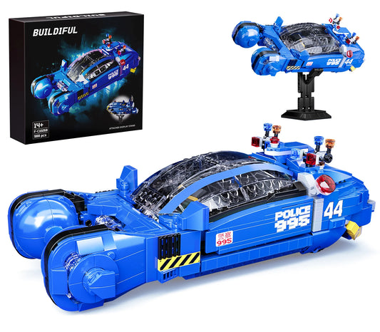Spinner Vehicle Building Blocks Sci-Fi Movie Car Bricks with Display Stand Collection Toys Fans and Adults Gifts(988 PCS)