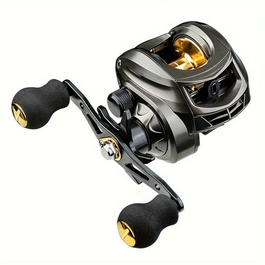 Integrated Ak Water Drop Wheel, Durable Stainless Steel Left and Right Hand, Interchangeable Enhanced Type 7:2:1 Speed up to Resistance 8kg - Perfect for Salty, Water and Freshwater Fishing
