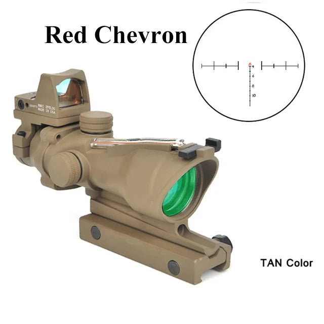 Adjustable 4x32 Red Dot 1x  4x Scope  Red Dot Tactical Scope 20mm Rail Scope for Hunting