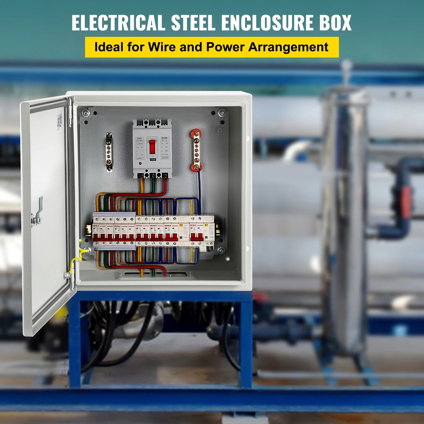 SucceBuy NEMA Steel Enclosure NEMA 4X Steel Electrical Box IP66 Waterproof & Dustproof, Outdoor / Indoor Electrical Junction Box