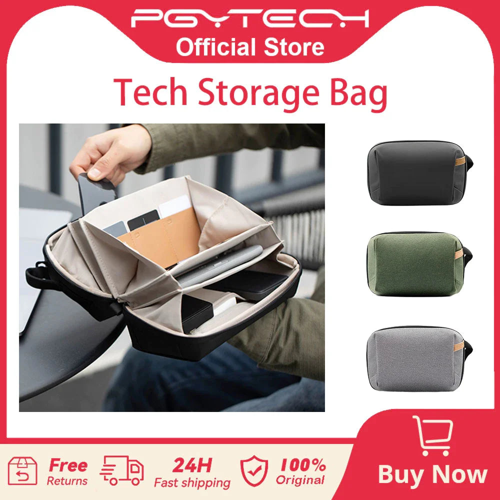 PGYTECH Tech Accessories Pouch Waterproof Small Electronics Organizer Bag Tech Organizer Pouch For Cables, Phone Batteries