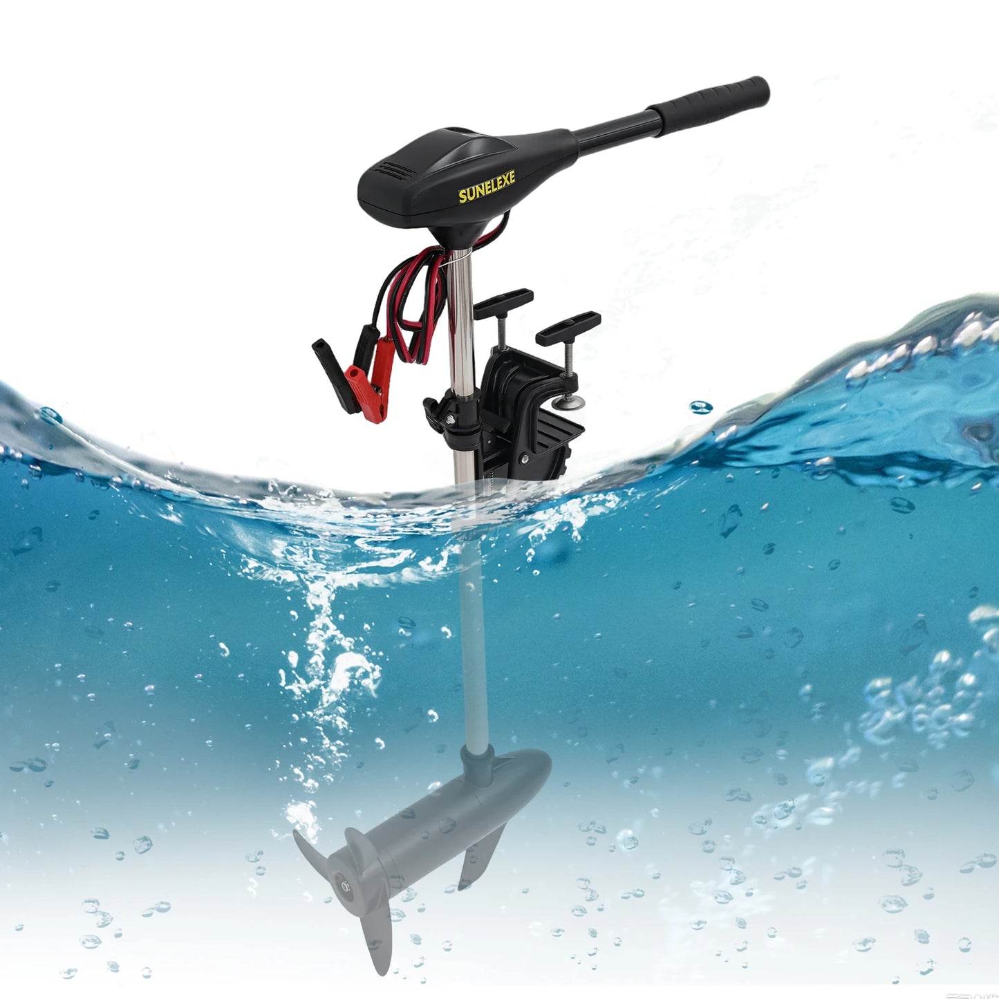40 pound Retractable Electric Trolling Motor 12V Electric Outboard Motor Universal for Inflatable Boats Kayaks  Small Vessels