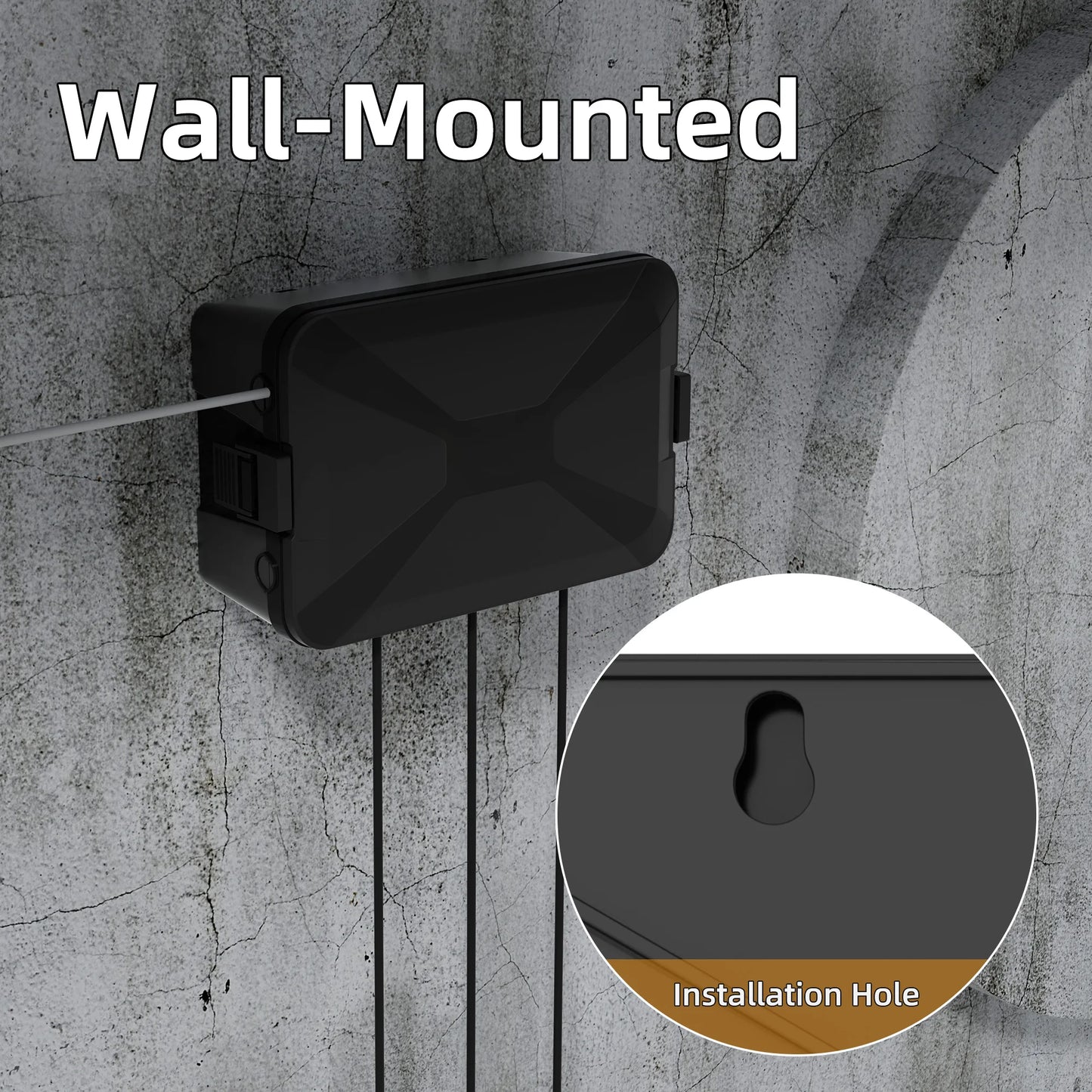 Outdoor Electrical Box 13x8x5 Large Outdoor Extension Cord Cover Waterproof Weatherproof Connection Box Black Outside Power Cord