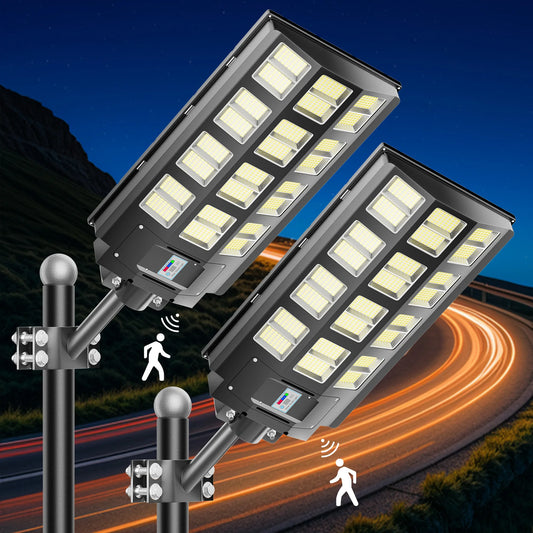 2PACK 4800W Solar Light Outdoor Solar Street Light With Motion Sensor Garden Wall Lamp Waterproof Solar Powerful Street Light