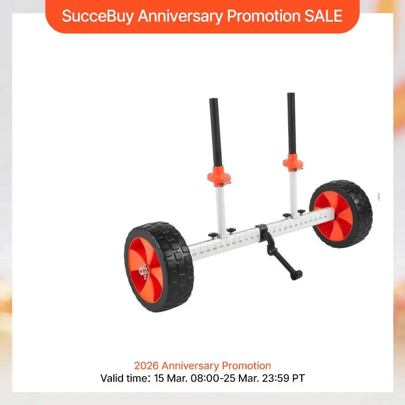 SucceBuy Kayak Cart 230 lbs Load Capacity Canoe Cart Dolly with 10inch Solid PU Tires & Kickstand for Kayaks Canoes Paddleboards