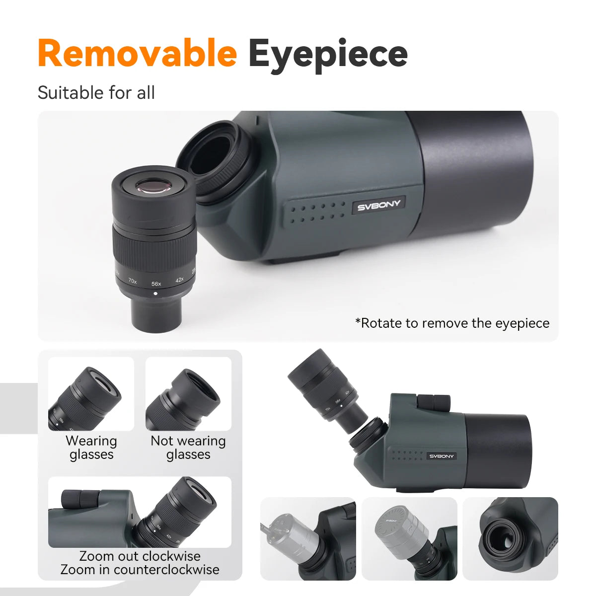 Svbony SV41Pro 28-84x80 Mak Spotting Scope FMC Waterproof Camping Equipment for Bird Watching and Daily Observation