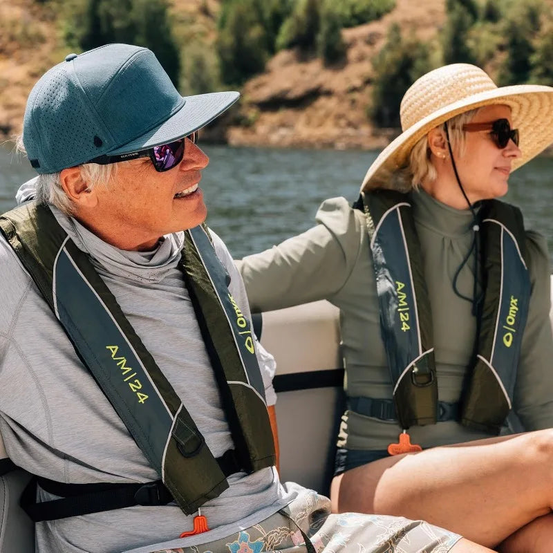 Onyx A/M-24 Automatic/Manual Inflatable Life Jacket, Low Profile, Compact Design, Manual Convertible Inflation Option