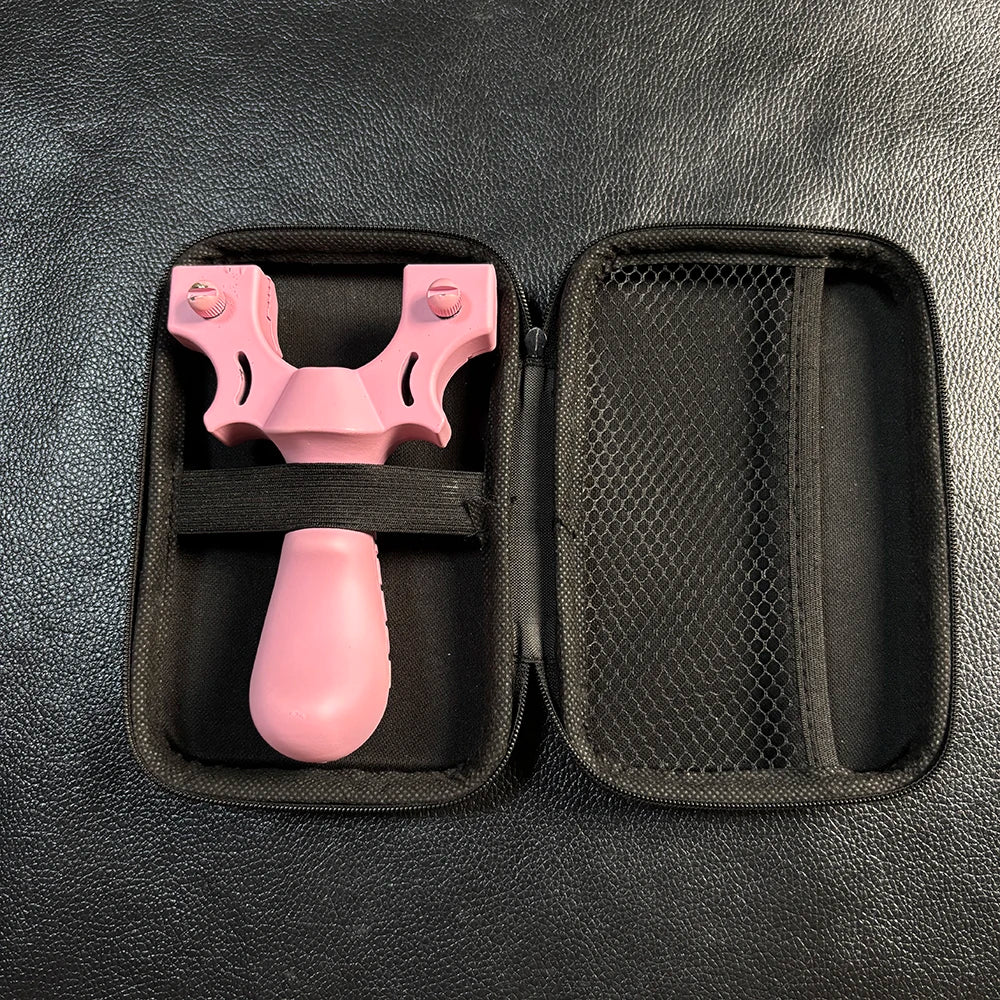 Pink Shooting Slingshot Set, Portable Small Slingshot, High-Quality ABS Slingshot, Professional Hunting Accessories