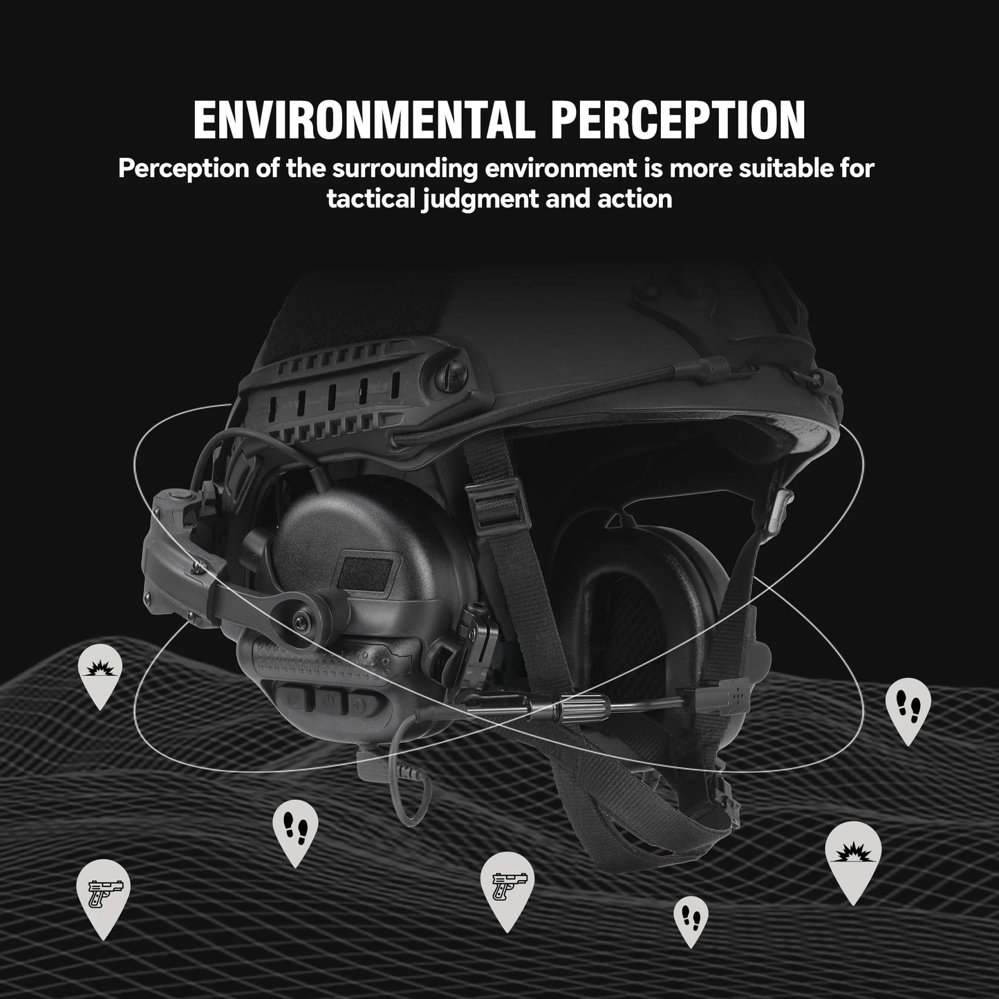 Army Shooting Earmuffs Tactical Hunting Headset Electronic Hearing Protector Active Noise Reduction Sound Pickup Headphone