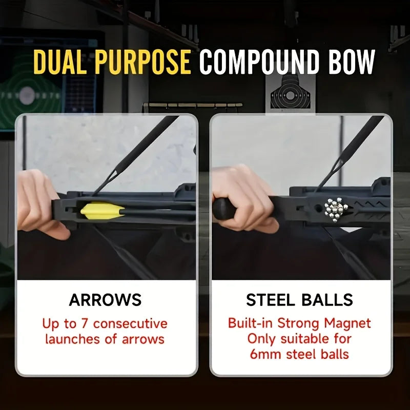 7 Compound Bows and Arrows Equipped with A Left-handed Shooting System Suitable for Hunting Target Practice Archery - Beginners