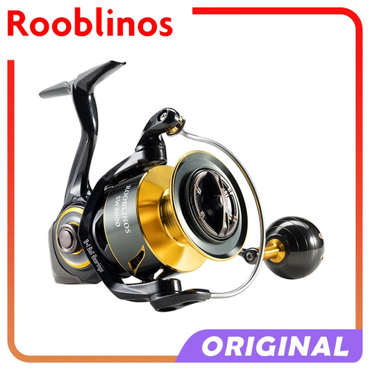 ROOBLINOS SW Spinning Reel Ultralight  Saltwater Surf Reel  5.0:1 9+1 BB Max Drag 12kg Fishing Reels Wheel