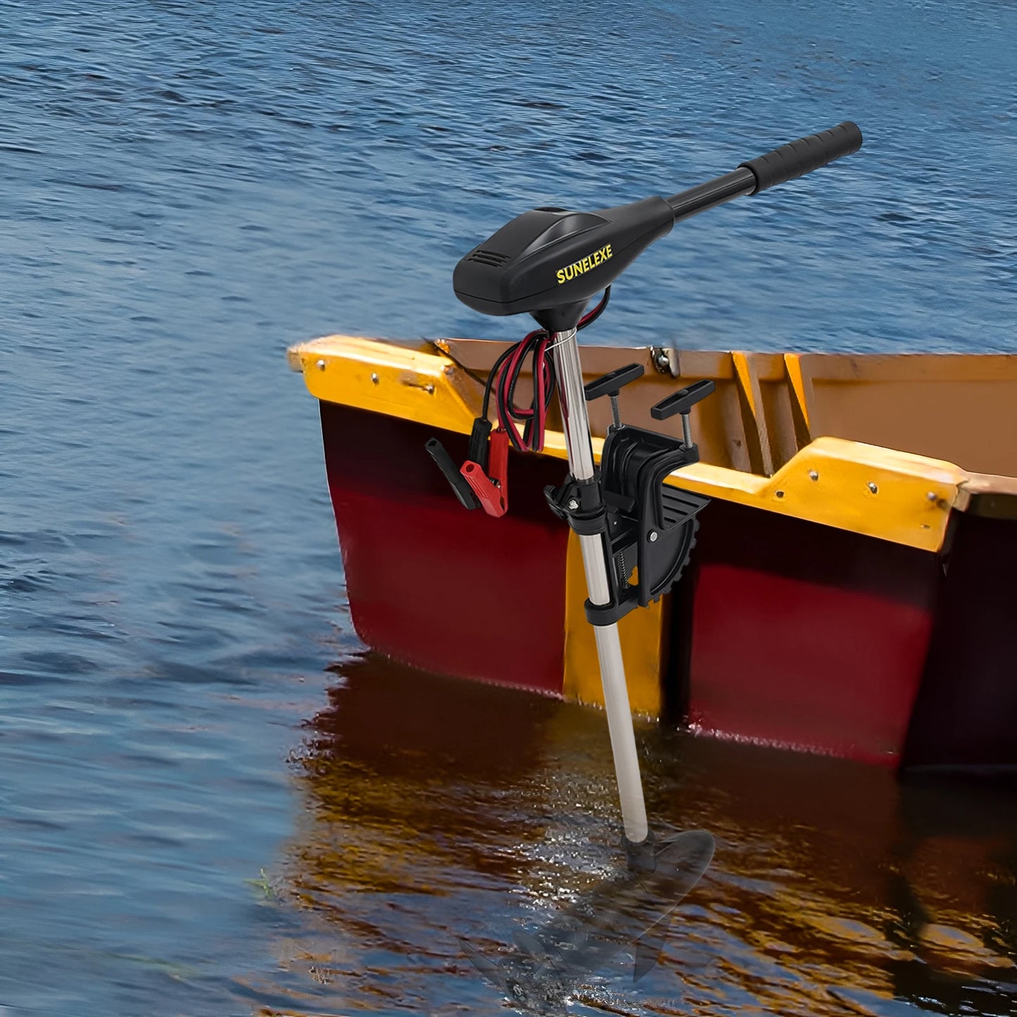 40 pound Retractable Electric Trolling Motor 12V Electric Outboard Motor Universal for Inflatable Boats Kayaks  Small Vessels