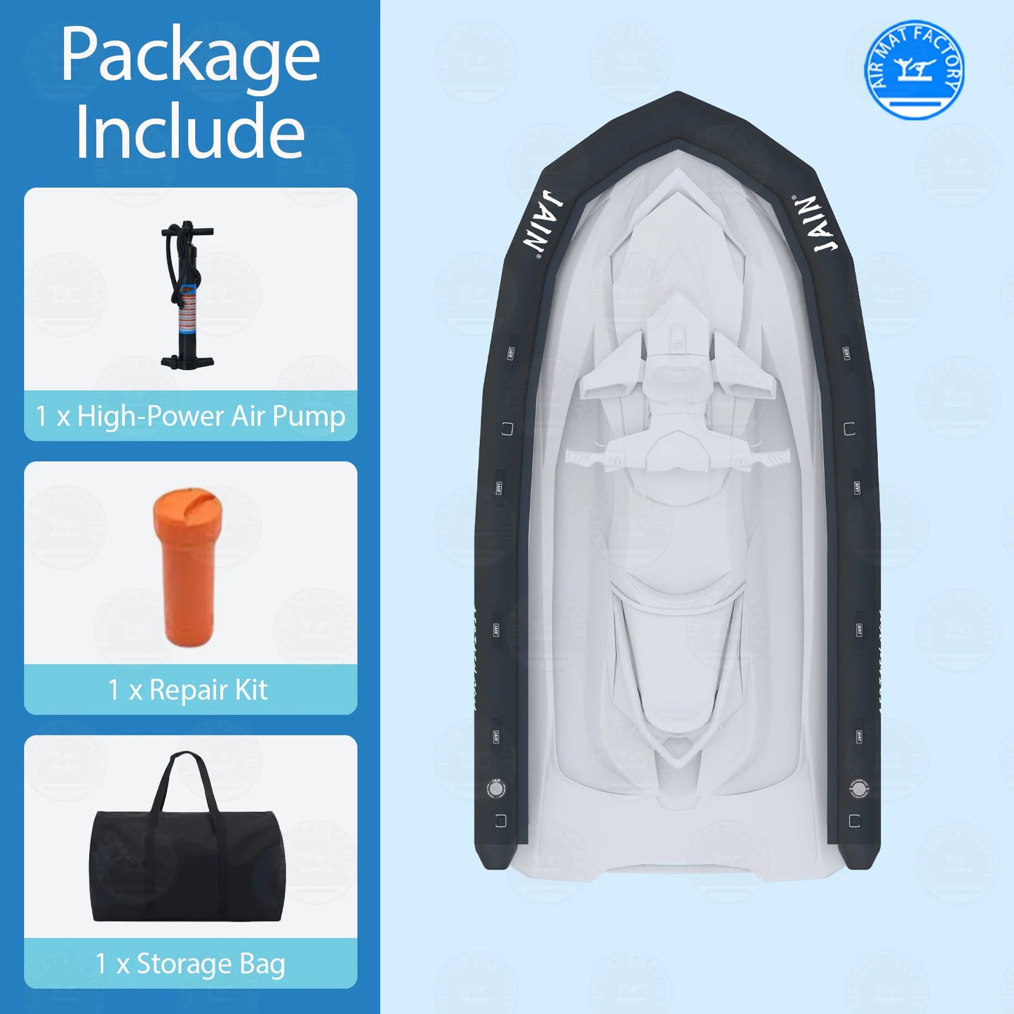 Stock! Hot Selling Inflatable PVC Motorboat Ribs Inflatable Motorboat Safety Devices Buoy U-Shaped Water Rescue Jet Ski Collor