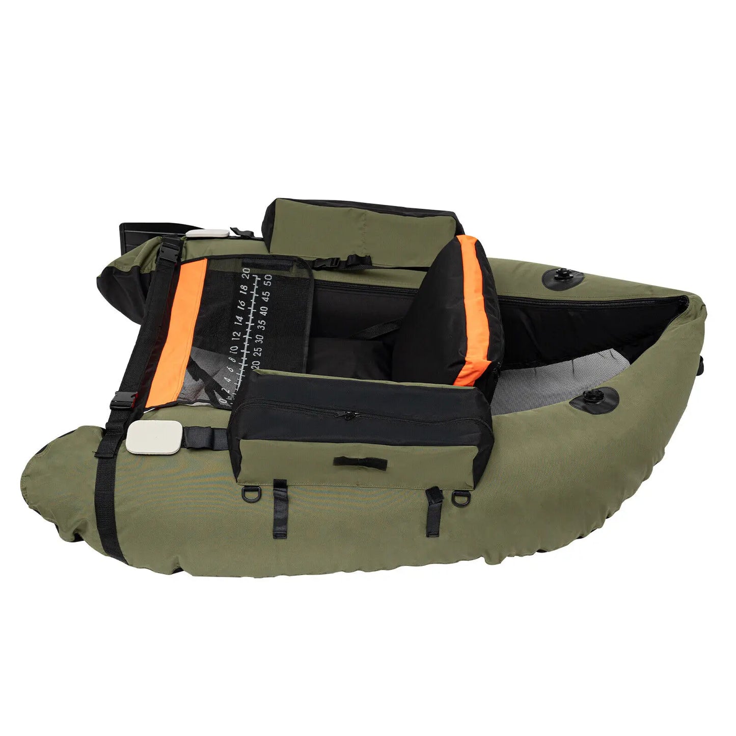 Outdoor Inflatable Fishing Boat Adjustable Backrest 130kg/286.6lbs Load