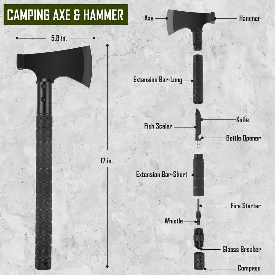 Kit, 268 Pcs Emergency Survival Gear and Equipment Supplies with First Aid Kit, Camping Axe, Headlamp, Crossbody Bag for Camping