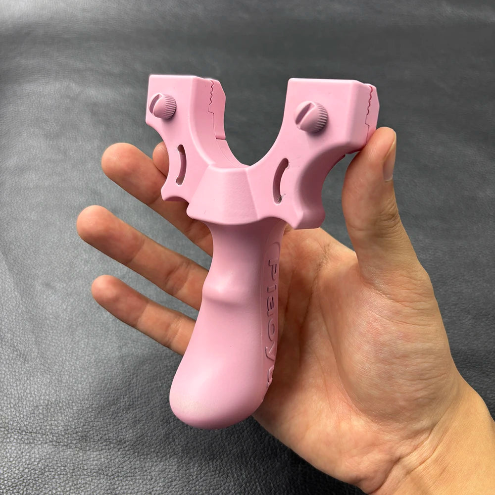Pink Shooting Slingshot Set, Portable Small Slingshot, High-Quality ABS Slingshot, Professional Hunting Accessories