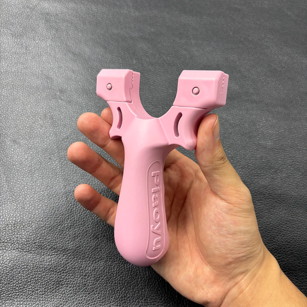Pink Shooting Slingshot Set, Portable Small Slingshot, High-Quality ABS Slingshot, Professional Hunting Accessories