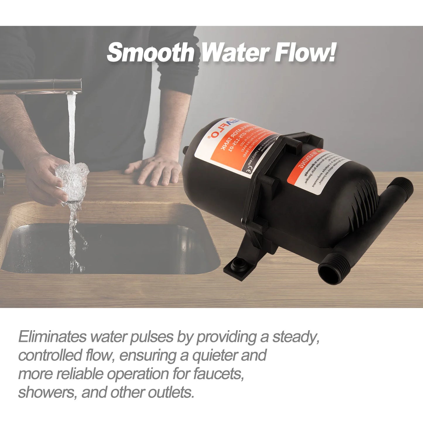 Portable Water Accumulator Tank 0.75L 125 PSI – Marine RV Boat Mini Pressure Pump for Yacht