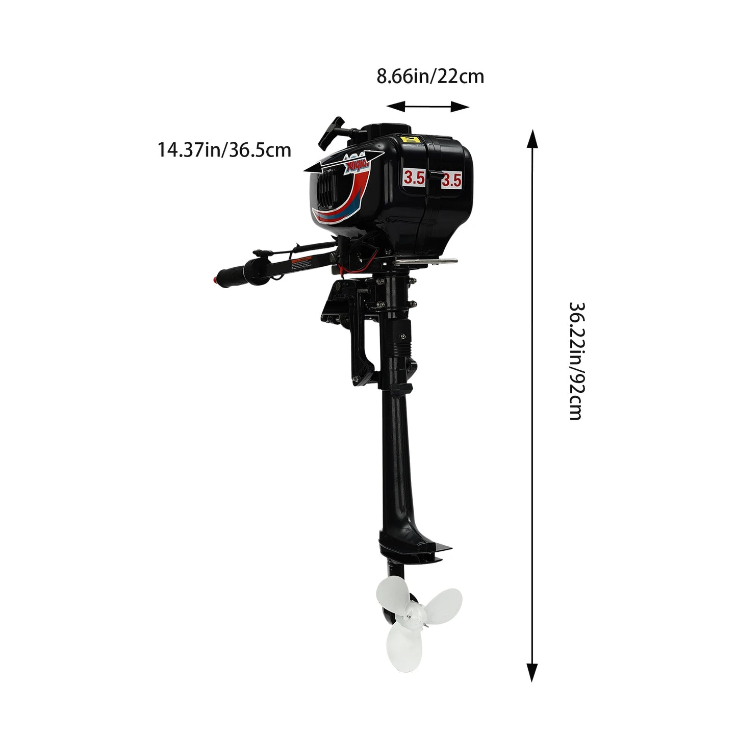 52CC 2 Stroke 3.5HP Outboard Motor Fishing Boat Engine